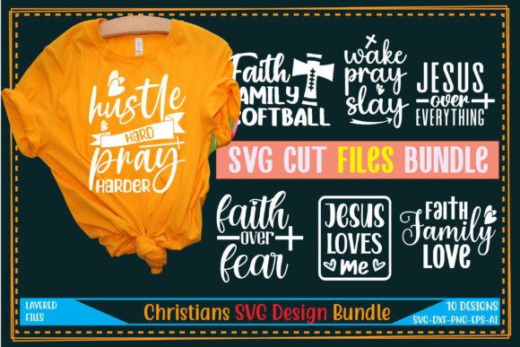 Christian SVG Bundle Vol. 4 for T-Shirt Designs