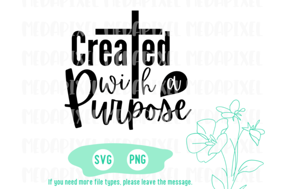 Created with a Purpose Svg, Christian T-Shirt Designs