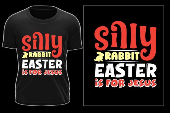 Easter is for Jesus Typographic T-Shirt T-Shirt Designs