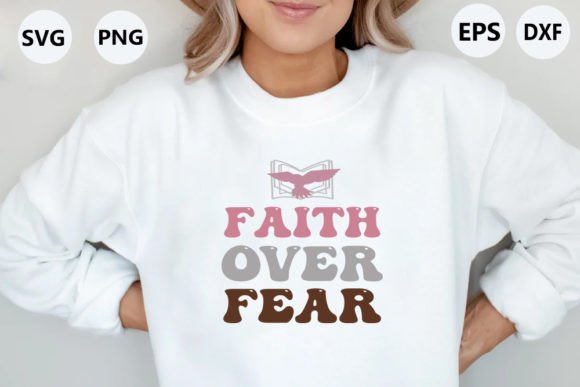 Faith over Fear - Christian Retro Svg