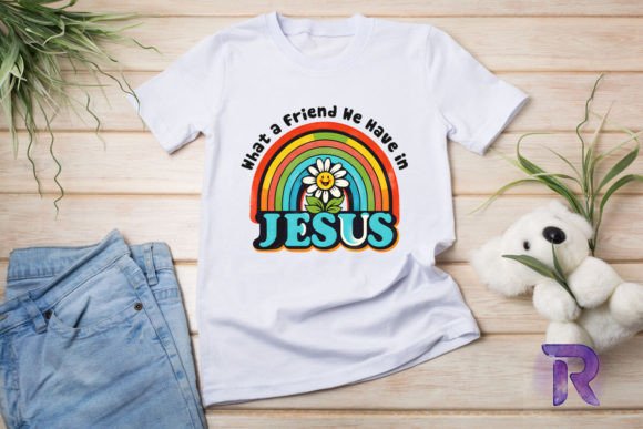 Friend in Jesus Christian PNG for T-Shirt Designs