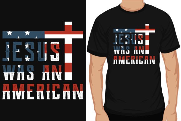 Jesus America Typographic T-shirt Design